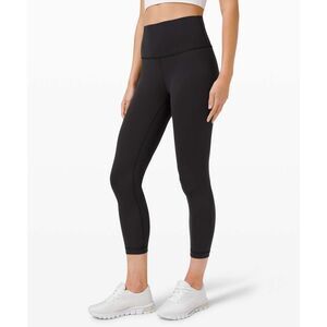 Lululemon Wunder Train Black  High-Rise Crop 23" Tights/Leggings Size  8 NWT